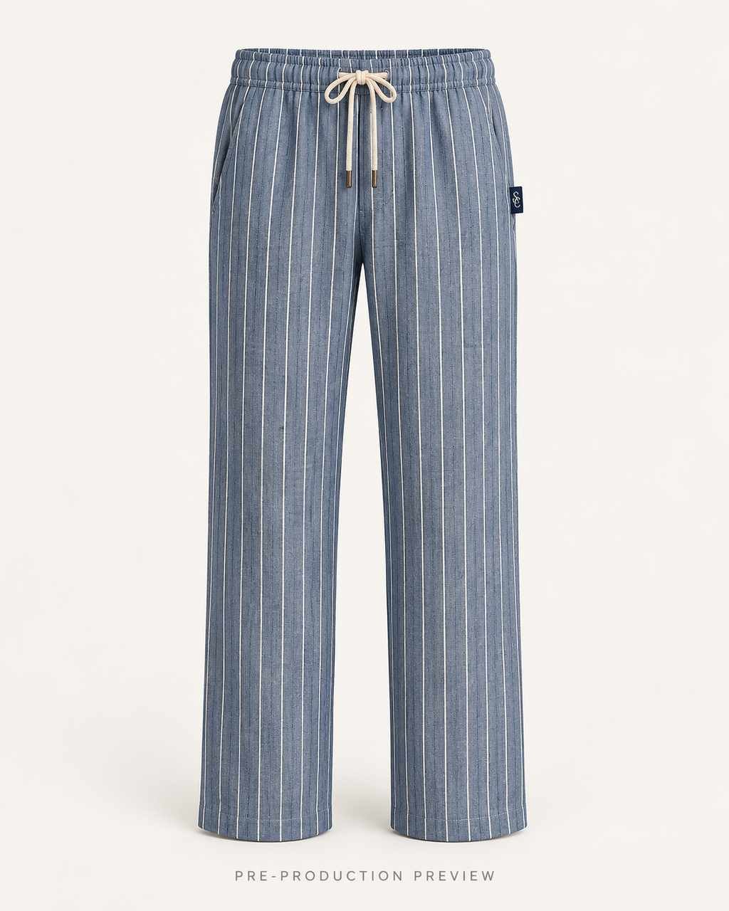 Generated pre-production front preview of Southerly Linen Trouser 048.