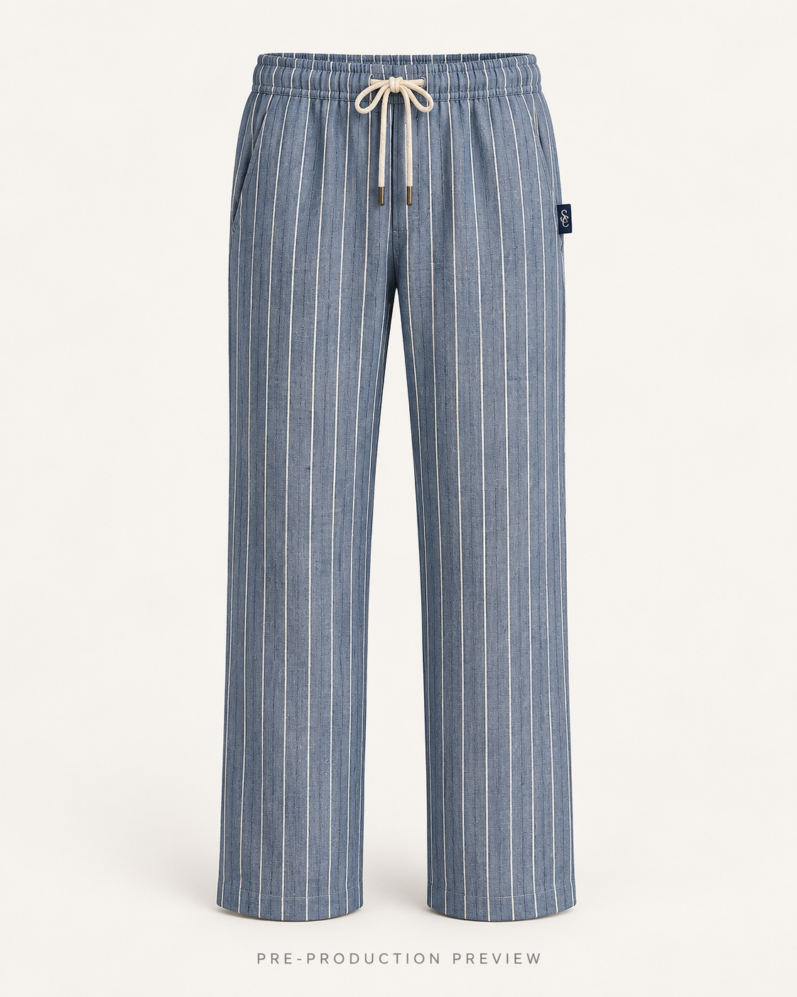 Generated pre-production front preview of Southerly Linen Trouser 048.