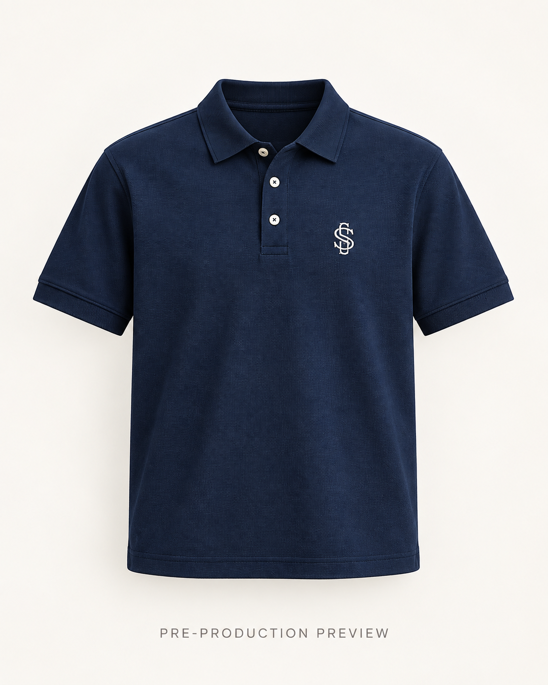 Generated pre-production front preview of Southerly Short-Sleeve Polo 050.