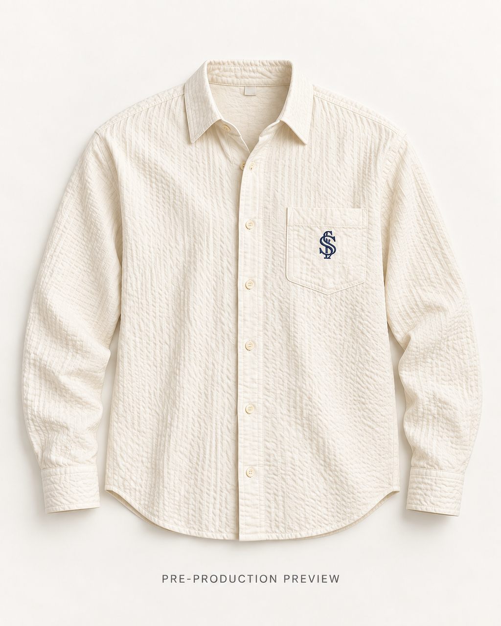 Generated pre-production flat lay preview of Southerly Summer Shirt 052.