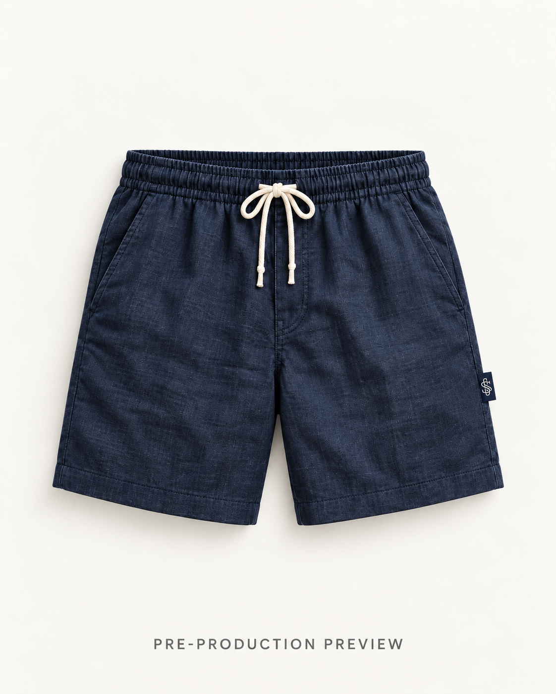 Generated pre-production flat lay preview of Southerly Linen Short 053.