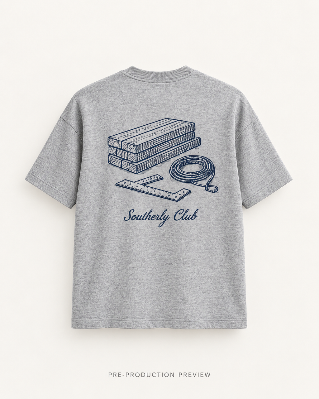 Generated pre-production back preview of Boardwalk Lines Graphic Tee 054.