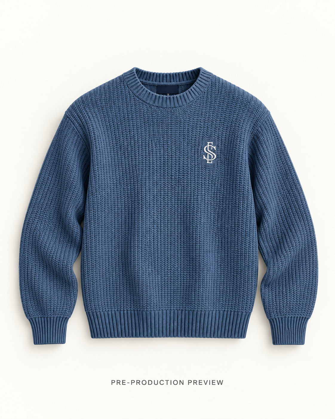 Generated pre-production flat lay preview of Southerly Crew Knit 056.