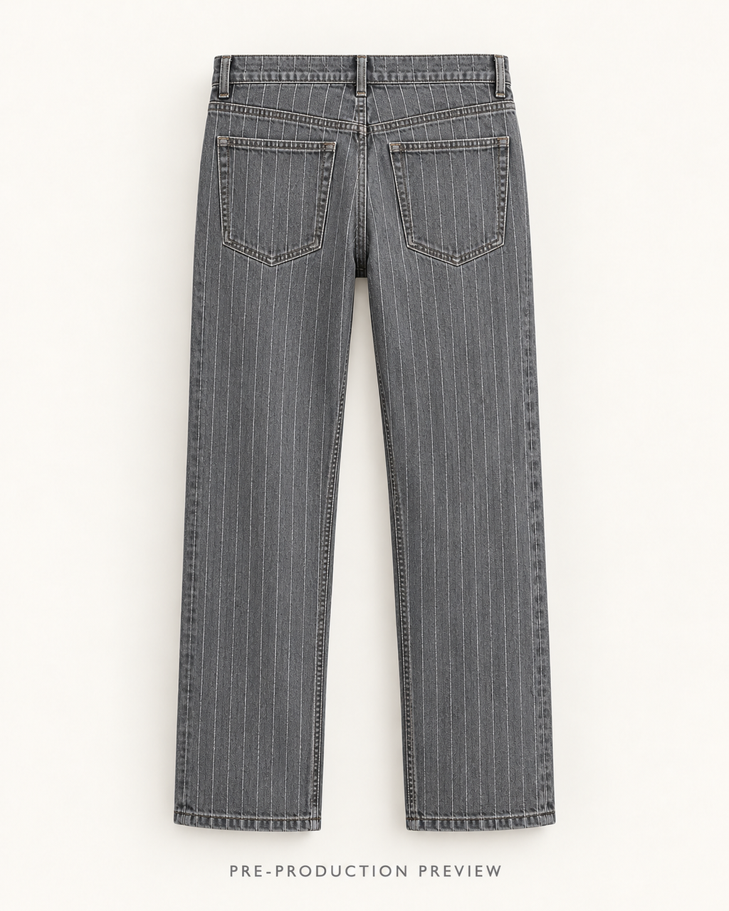 Generated pre-production back preview of Southerly Straight Denim Trouser 057.