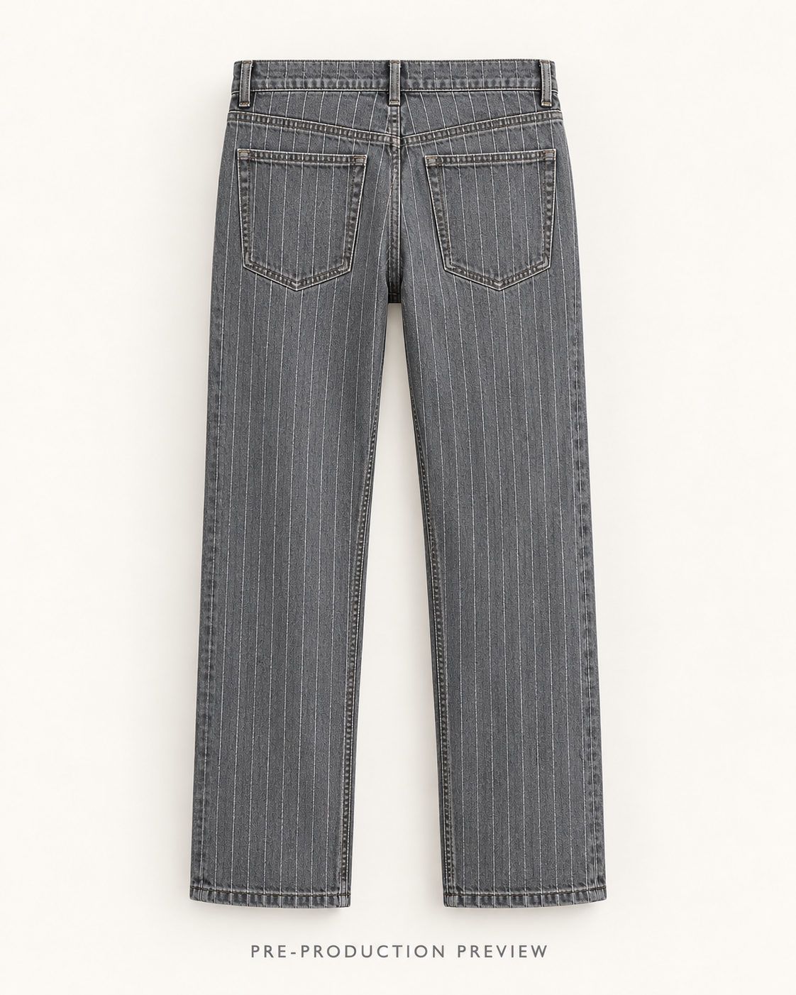Generated pre-production back preview of Southerly Straight Denim Trouser 057.