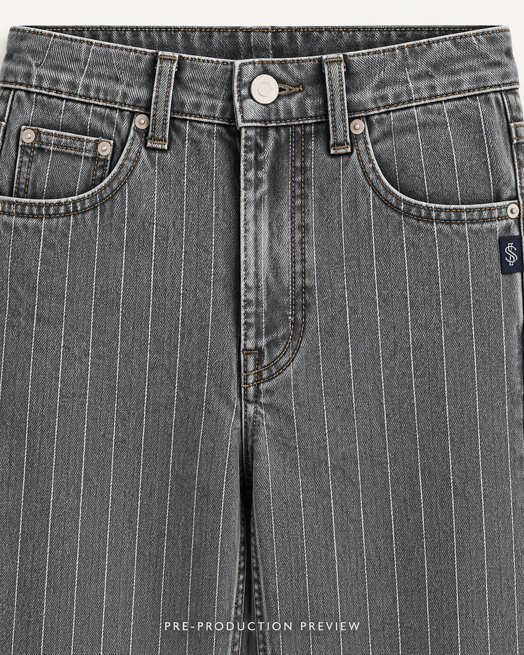 Generated pre-production artwork detail preview of Southerly Straight Denim Trouser 057.