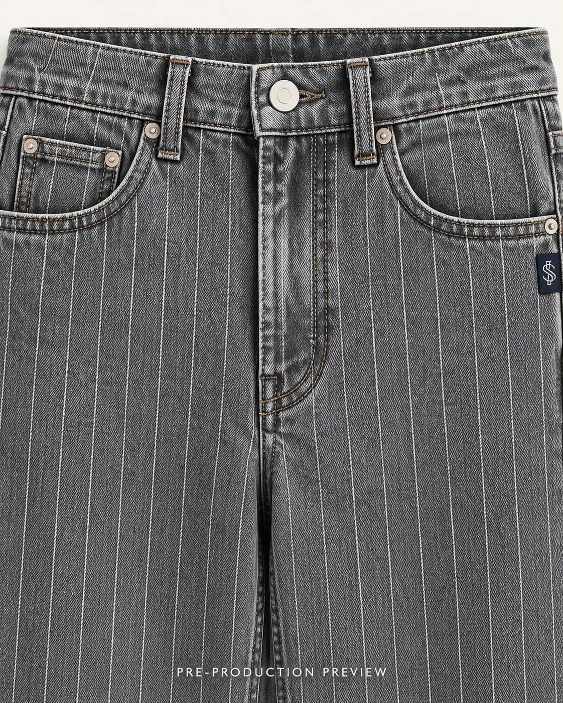 Generated pre-production artwork detail preview of Southerly Straight Denim Trouser 057.