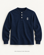Generated pre-production flat lay preview of Southerly Long-Sleeve Henley 058.