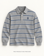 Generated pre-production flat lay preview of Southerly Long-Sleeve Polo 059.