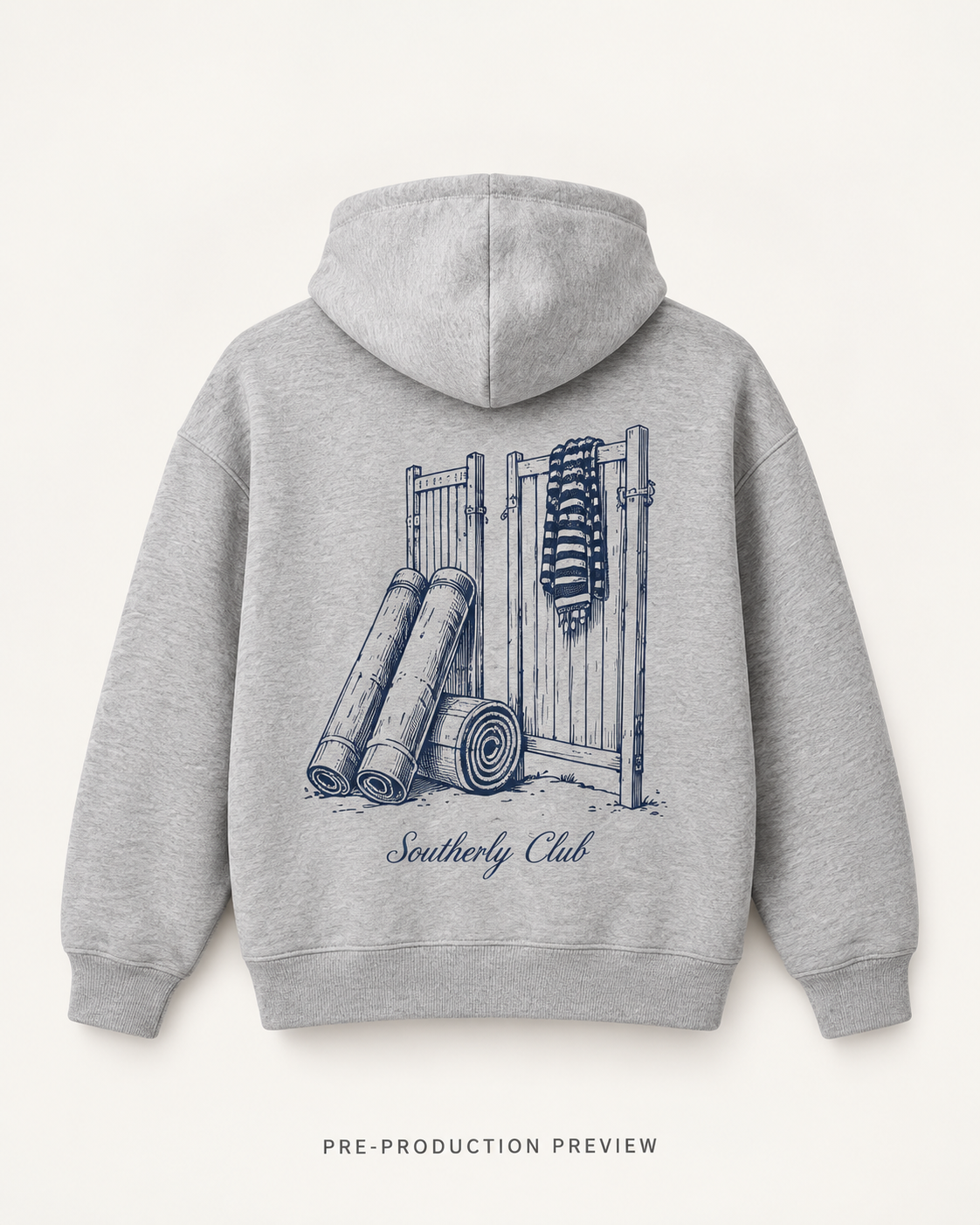 Generated pre-production back preview of Bathing Screen Graphic Hoodie 062.