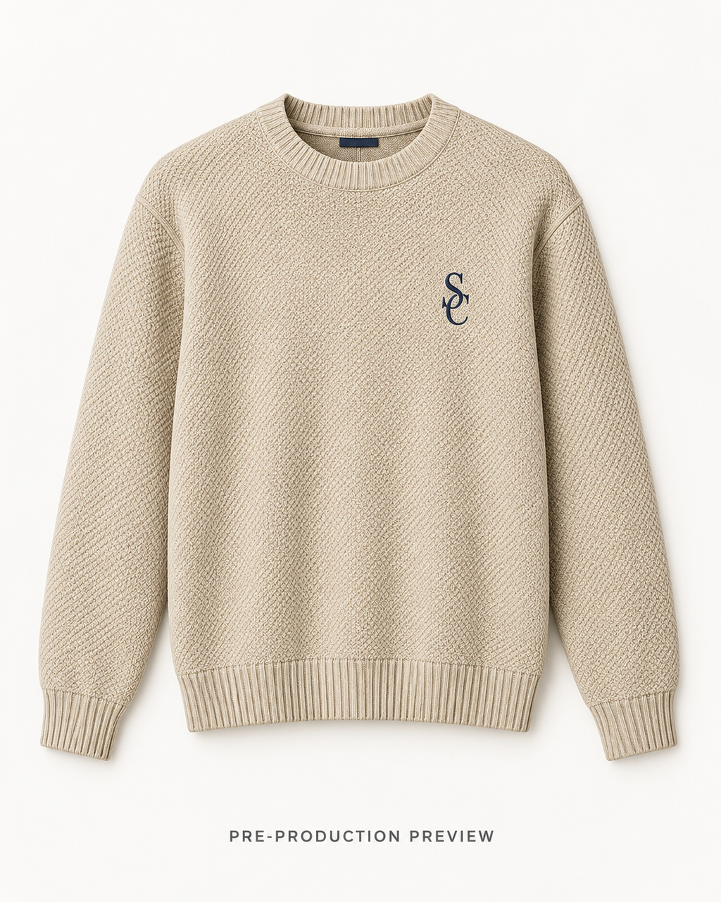 Generated pre-production front preview of Southerly Crew Knit 063.