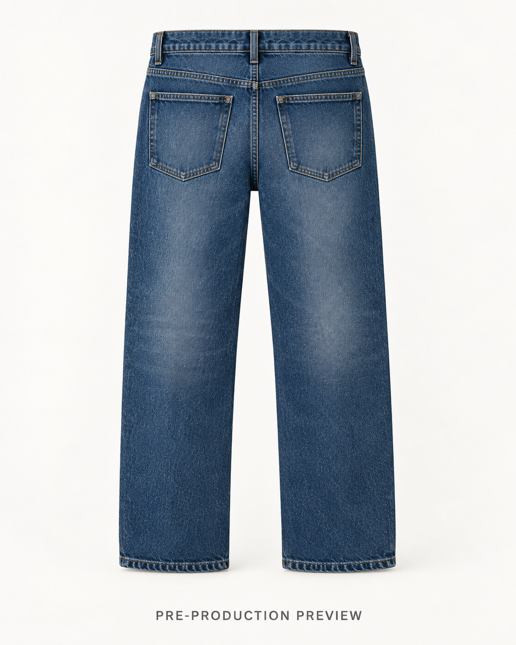 Generated pre-production back preview of Southerly Straight Denim Trouser 064.