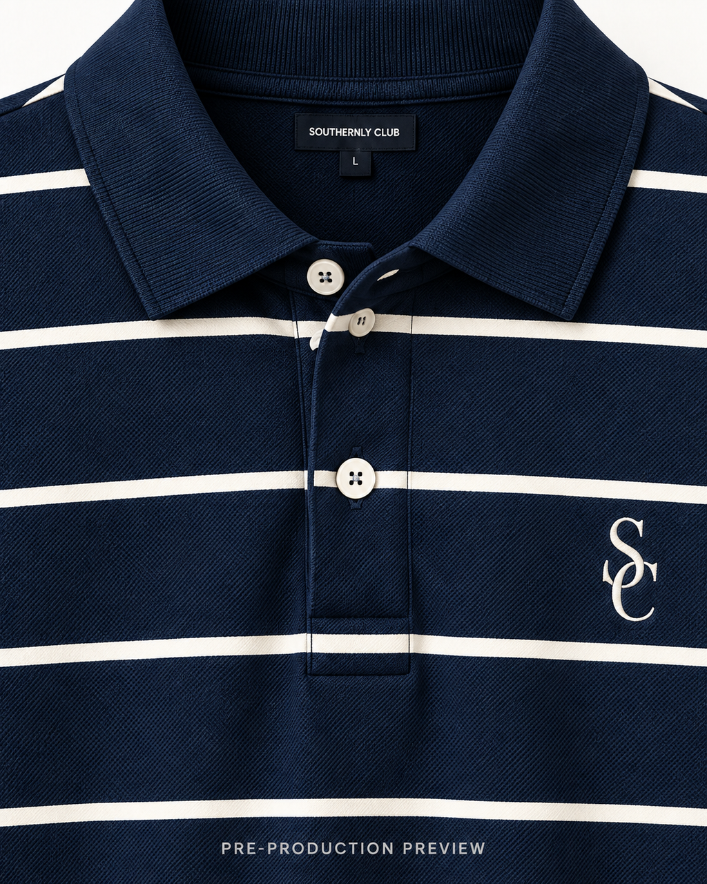 Generated pre-production artwork detail preview of Southerly Short-Sleeve Polo 066.
