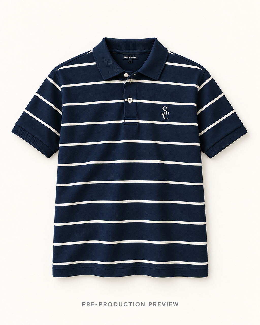 Generated pre-production flat lay preview of Southerly Short-Sleeve Polo 066.