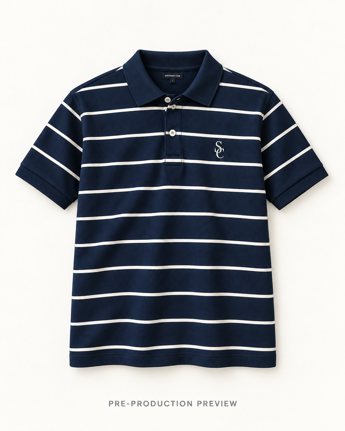 Generated pre-production flat lay preview of Southerly Short-Sleeve Polo 066.