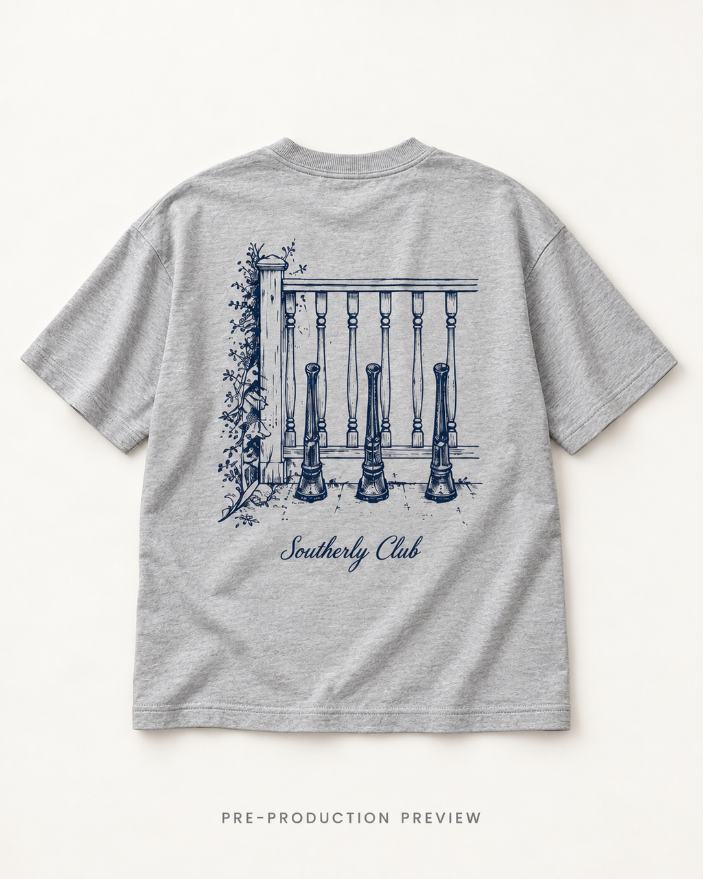 Generated pre-production flat lay preview of Winter Pegs Graphic Tee 067.