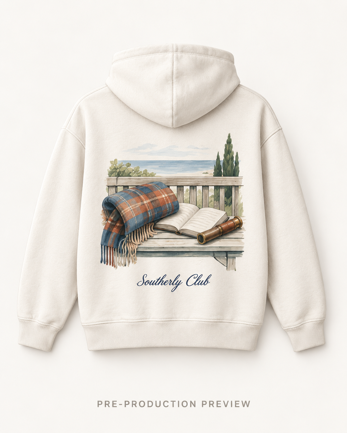 Generated pre-production back preview of Mountain Reading Graphic Hoodie 068.