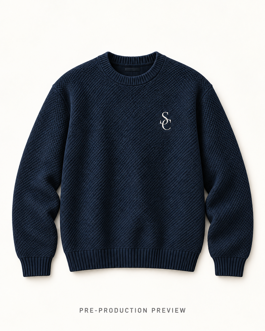 Generated pre-production flat lay preview of Southerly Crew Knit 069.