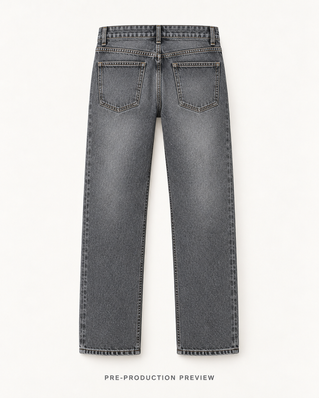Generated pre-production back preview of Southerly Straight Denim Trouser 070.