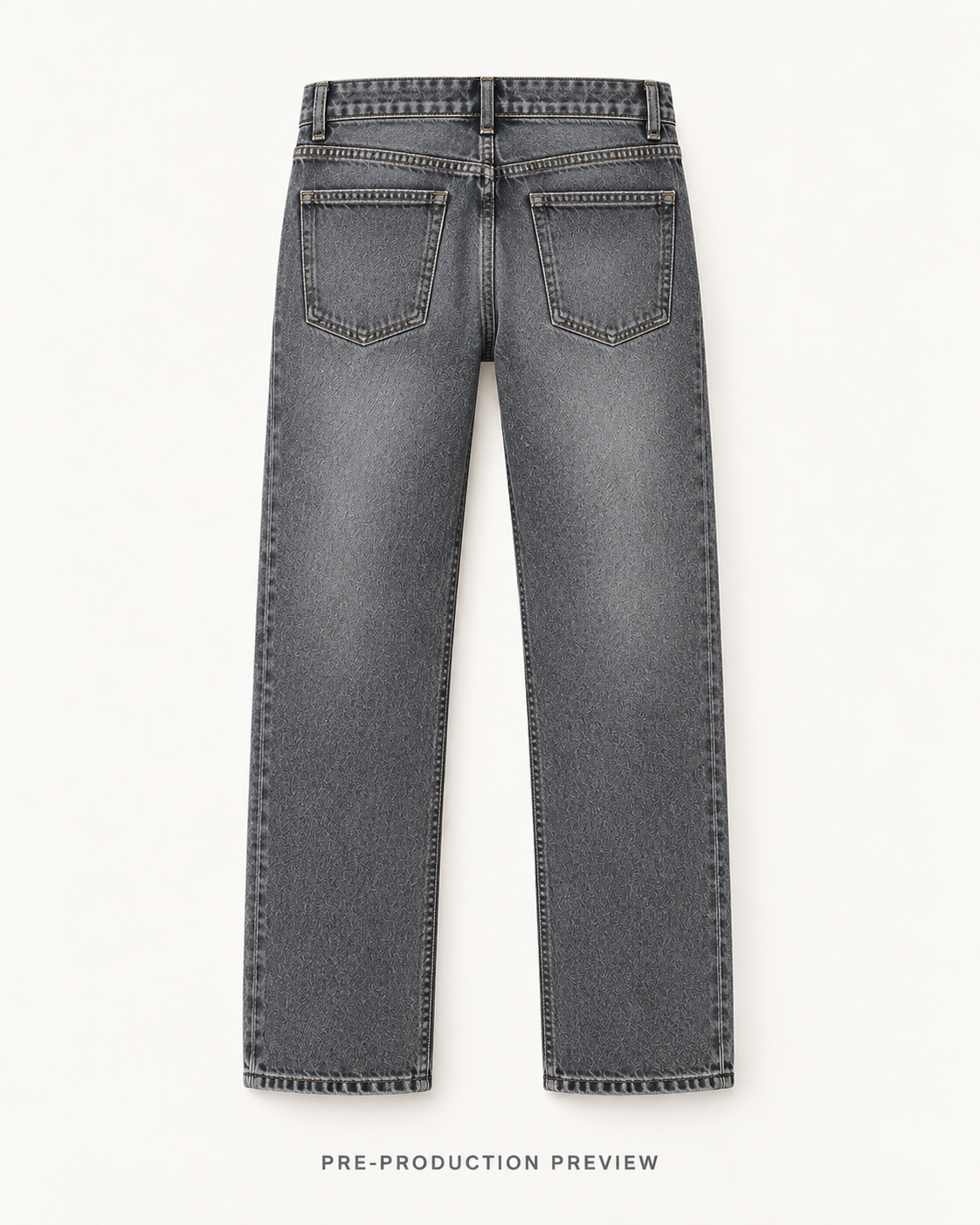 Generated pre-production back preview of Southerly Straight Denim Trouser 070.