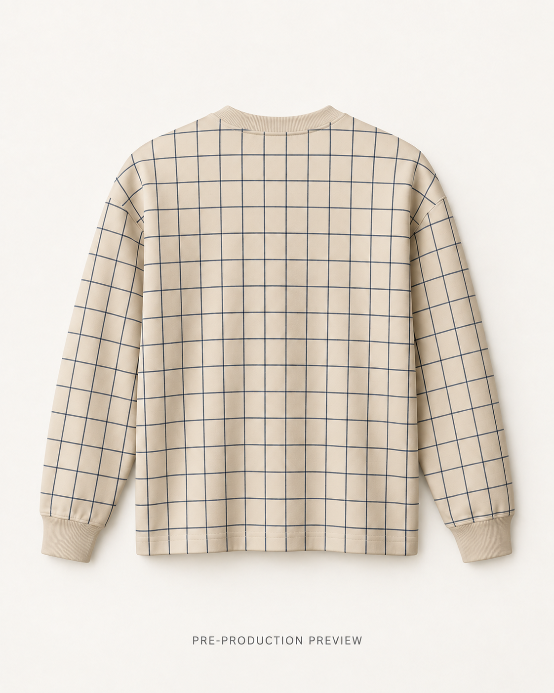 Generated pre-production back preview of Southerly Check Long-Sleeve Top 071.