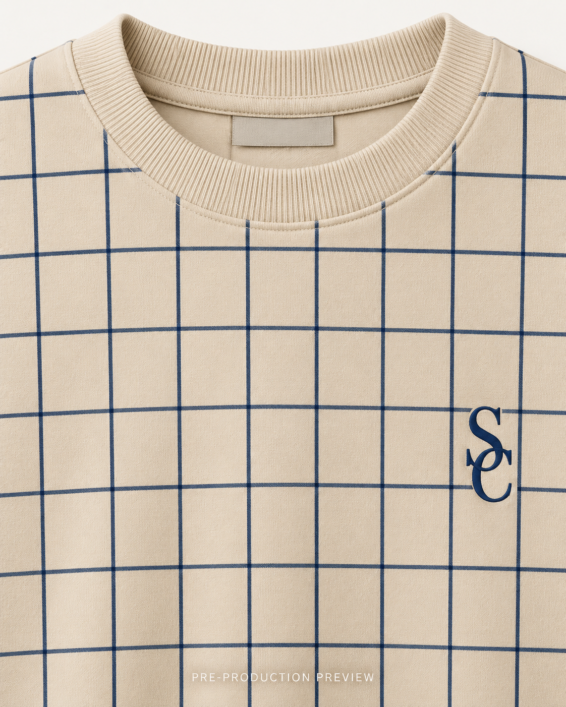 Generated pre-production artwork detail preview of Southerly Check Long-Sleeve Top 071.