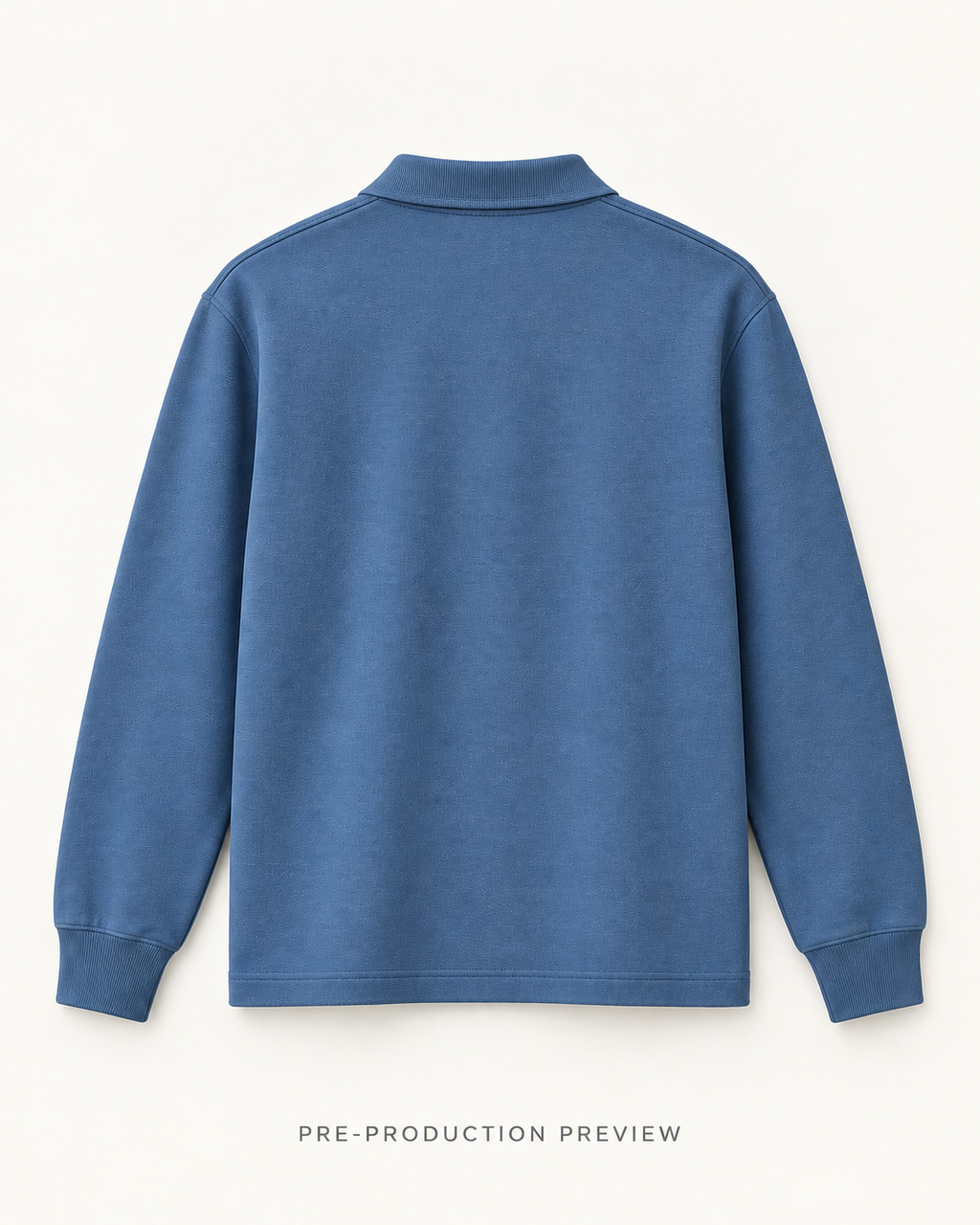 Generated pre-production back preview of Southerly Long-Sleeve Polo 072.
