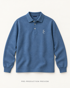 Generated pre-production flat lay preview of Southerly Long-Sleeve Polo 072.