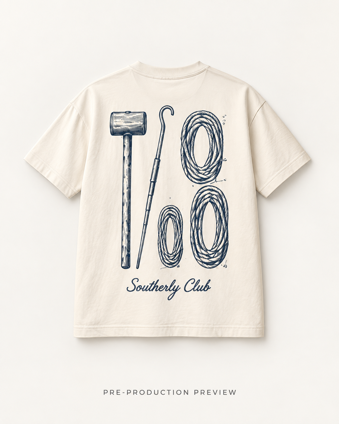 Generated pre-production back preview of Harbour Tools Graphic Tee 073.