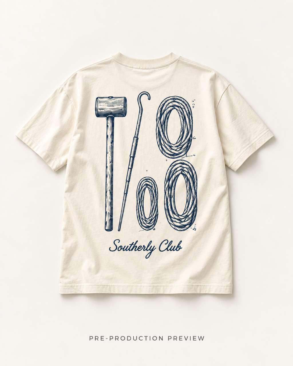 Generated pre-production flat lay preview of Harbour Tools Graphic Tee 073.