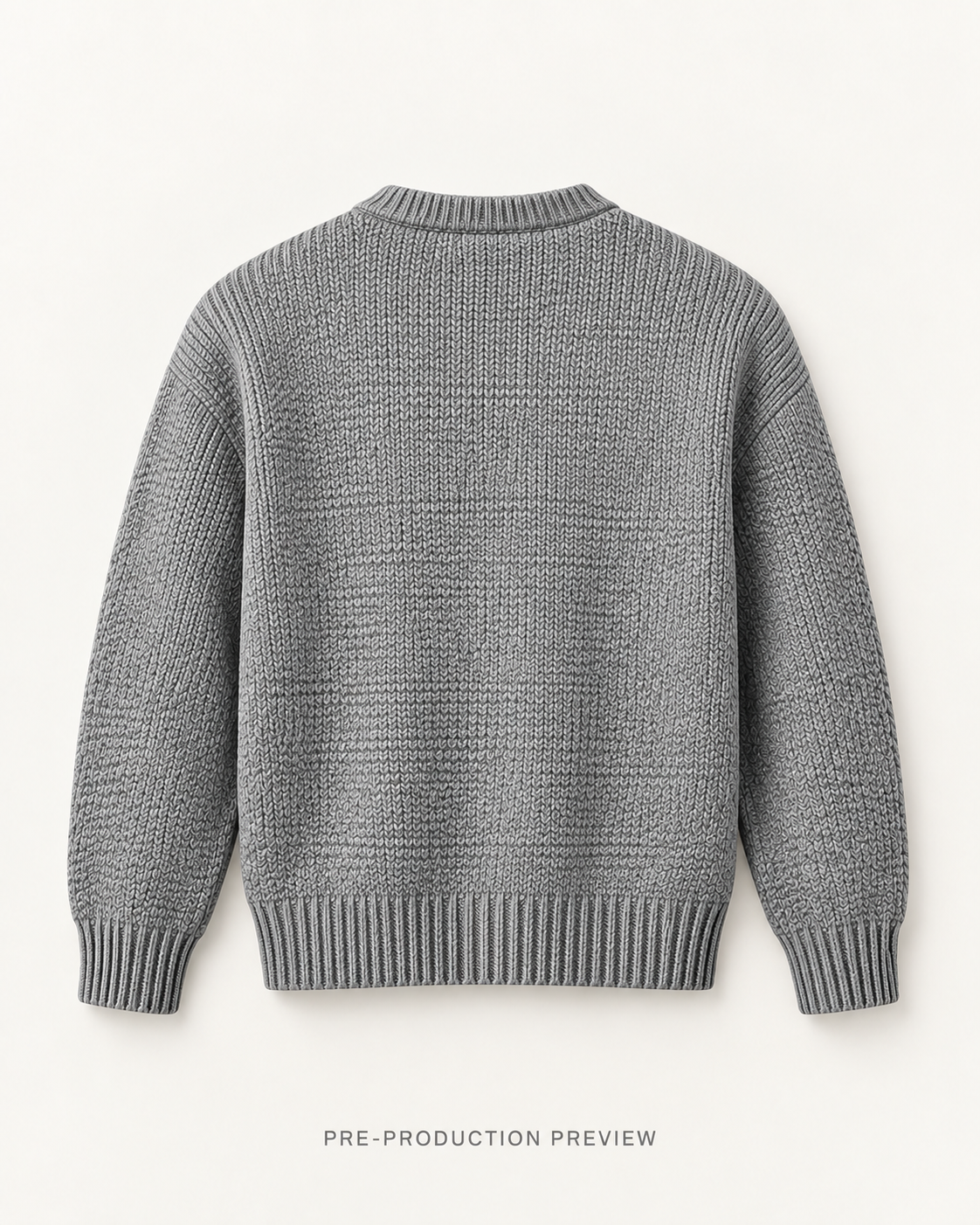 Generated pre-production back preview of Southerly Crew Knit 075.