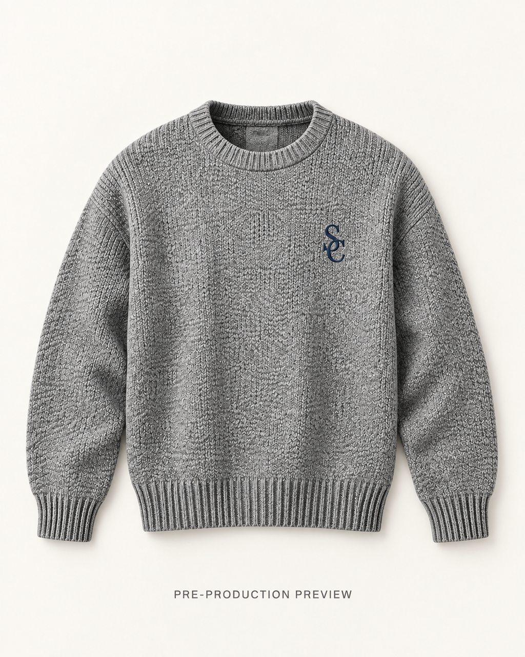 Generated pre-production flat lay preview of Southerly Crew Knit 075.