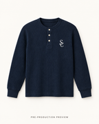 Generated pre-production front preview of Southerly Long-Sleeve Henley 077.