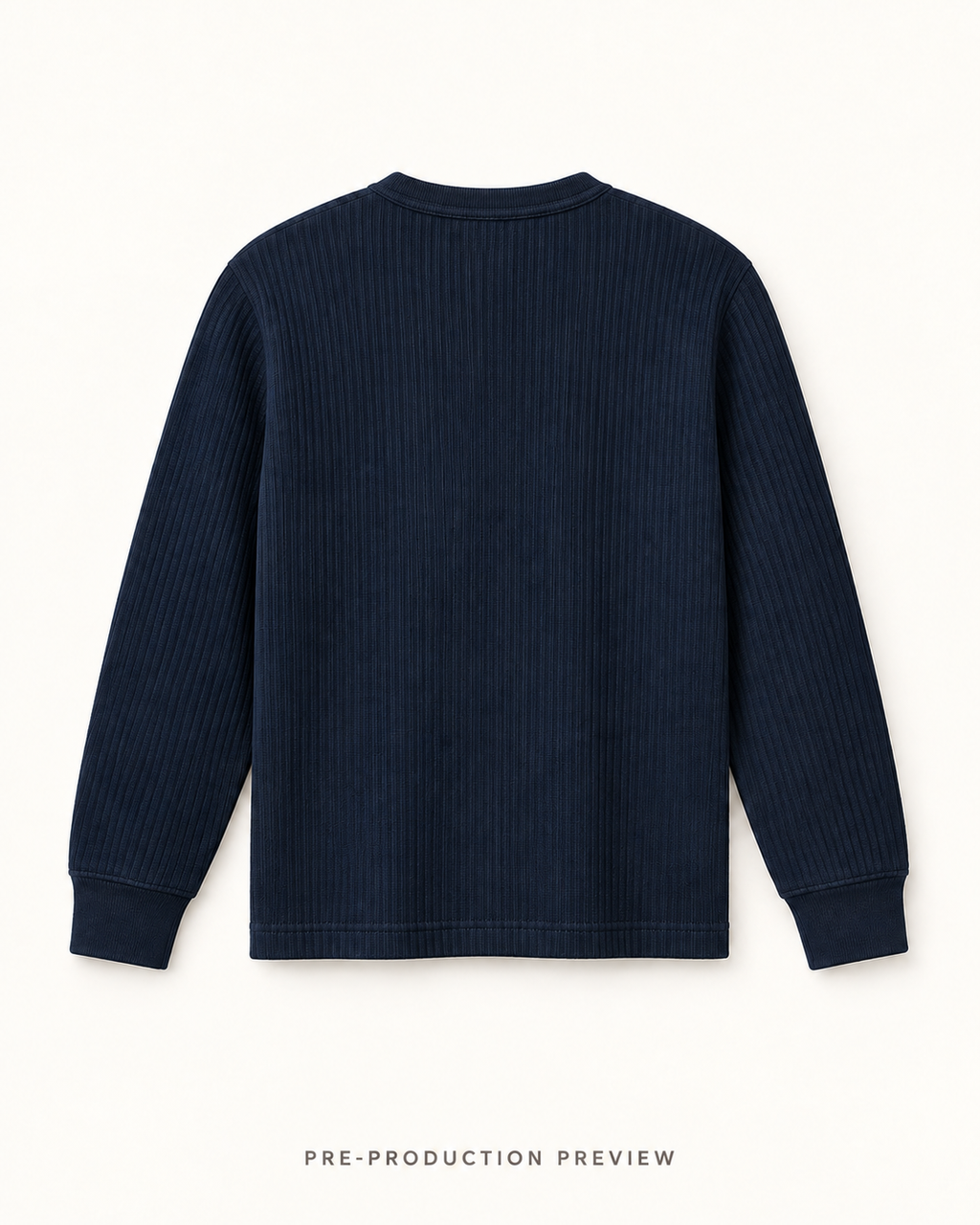 Generated pre-production back preview of Southerly Long-Sleeve Henley 077.