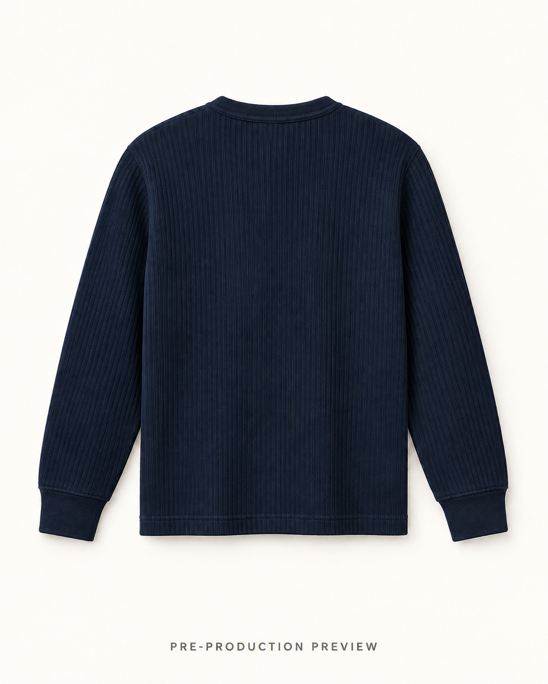 Generated pre-production back preview of Southerly Long-Sleeve Henley 077.