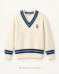 Generated pre-production front preview of Southerly Cricket V-Neck Knit 081.