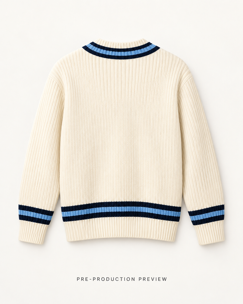 Generated pre-production back preview of Southerly Cricket V-Neck Knit 081.