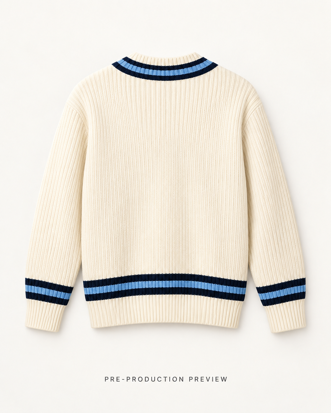 Generated pre-production back preview of Southerly Cricket V-Neck Knit 081.
