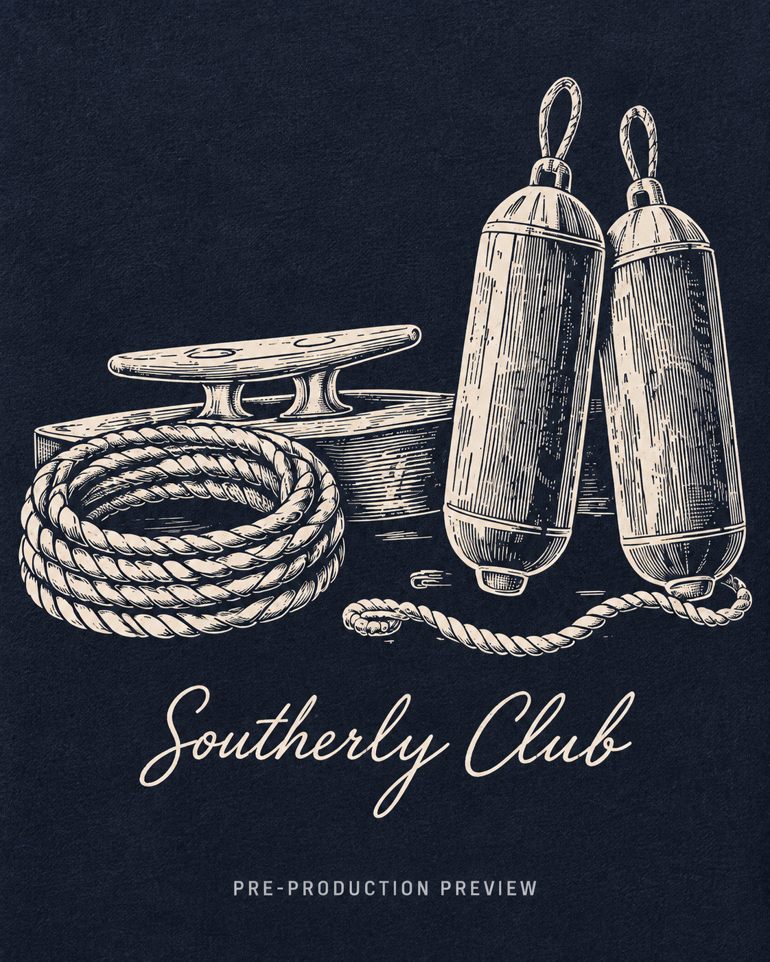Generated pre-production artwork detail preview of Mooring Study Graphic Hoodie 085.