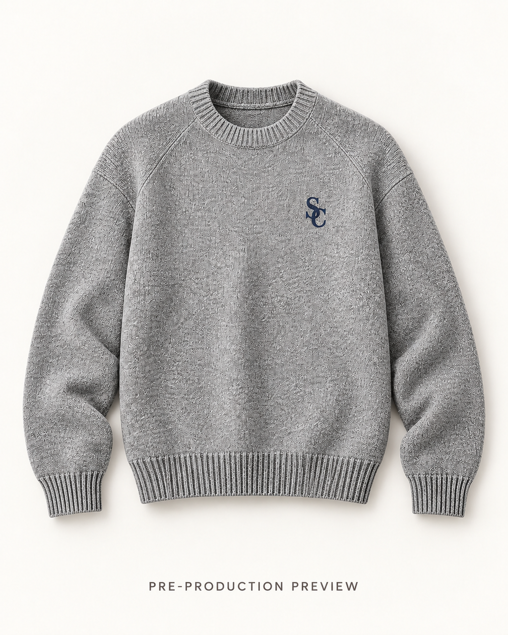 Generated pre-production flat lay preview of Southerly Crew Knit 086.
