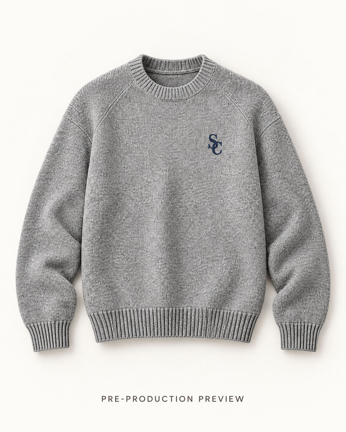 Generated pre-production flat lay preview of Southerly Crew Knit 086.