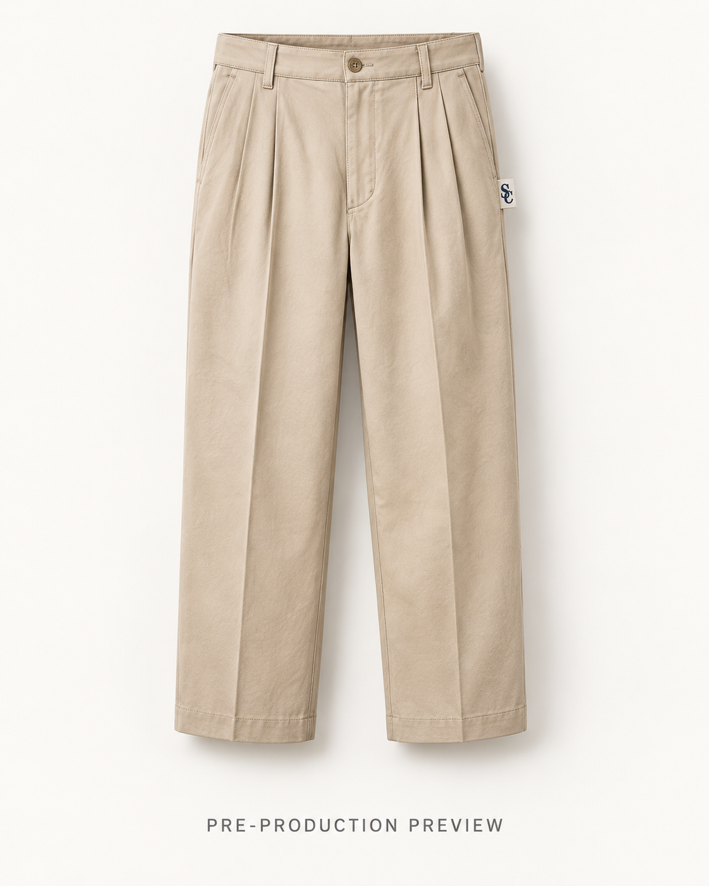 Generated pre-production front preview of Southerly Pleated Suit Trouser 087.