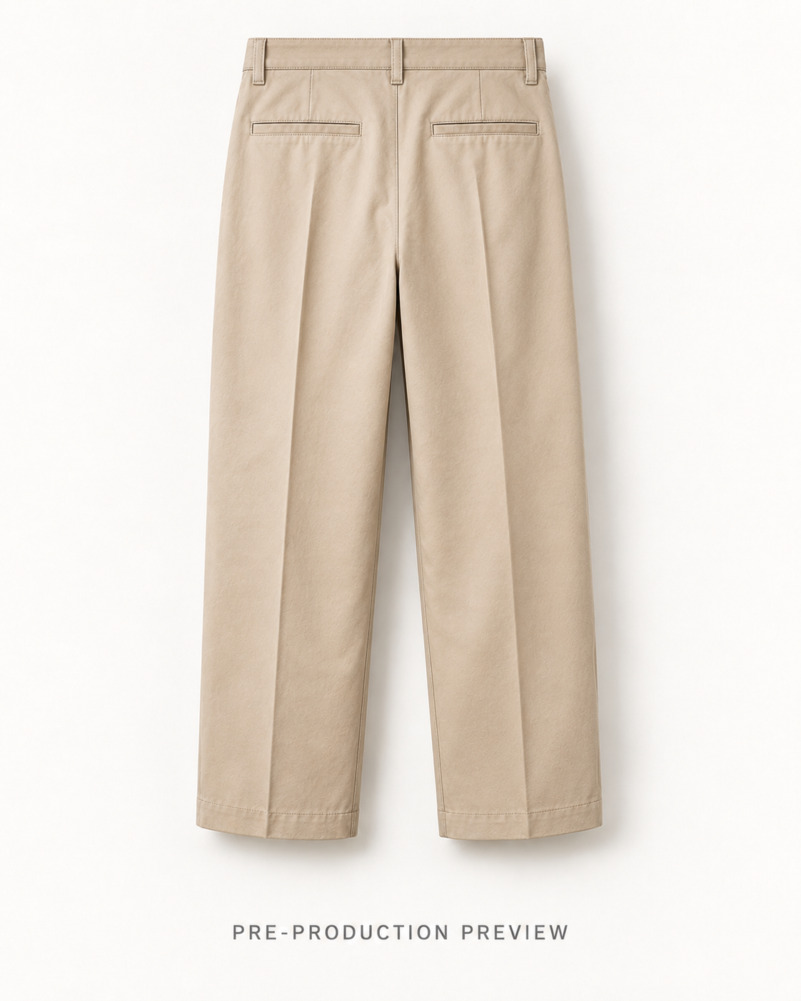 Generated pre-production back preview of Southerly Pleated Suit Trouser 087.