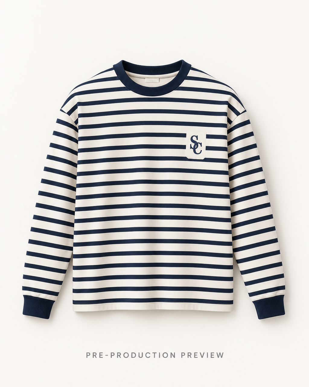 Generated pre-production front preview of Southerly Stripe Long-Sleeve Tee 088.