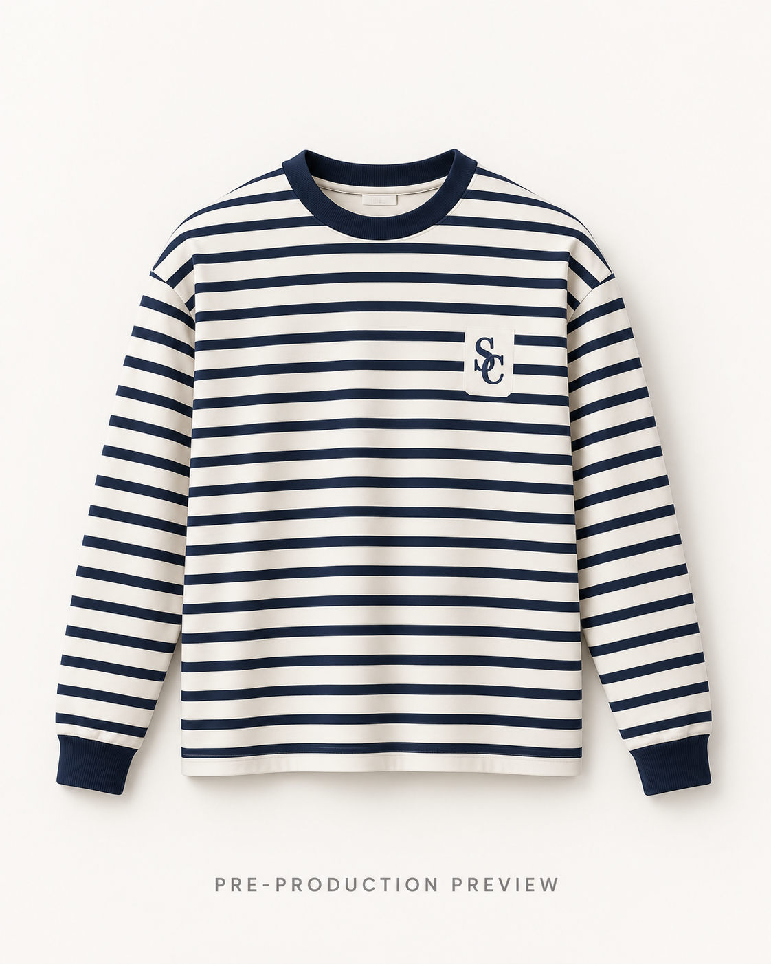 Generated pre-production front preview of Southerly Stripe Long-Sleeve Tee 088.