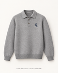 Generated pre-production front preview of Southerly Long-Sleeve Knit Polo 091.