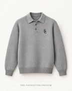 Generated pre-production front preview of Southerly Long-Sleeve Knit Polo 091.
