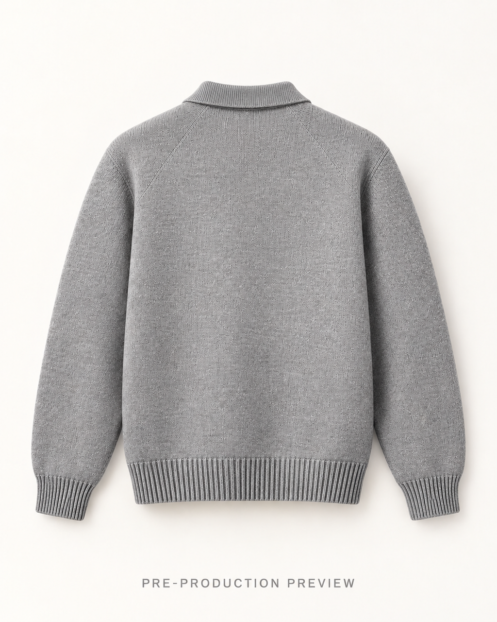 Generated pre-production back preview of Southerly Long-Sleeve Knit Polo 091.