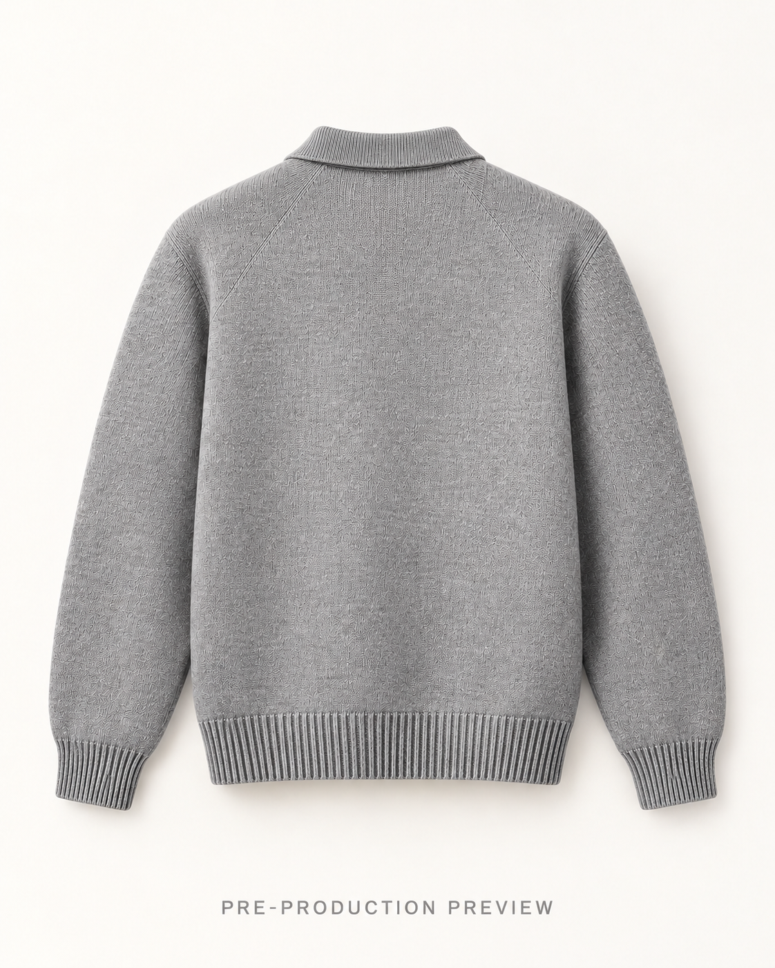 Generated pre-production back preview of Southerly Long-Sleeve Knit Polo 091.