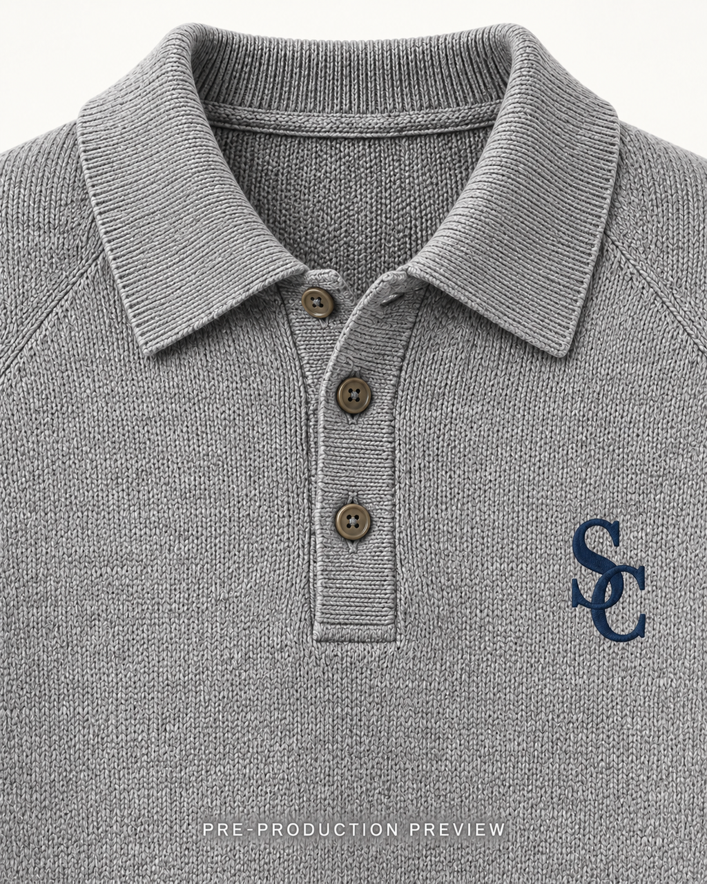 Generated pre-production artwork detail preview of Southerly Long-Sleeve Knit Polo 091.